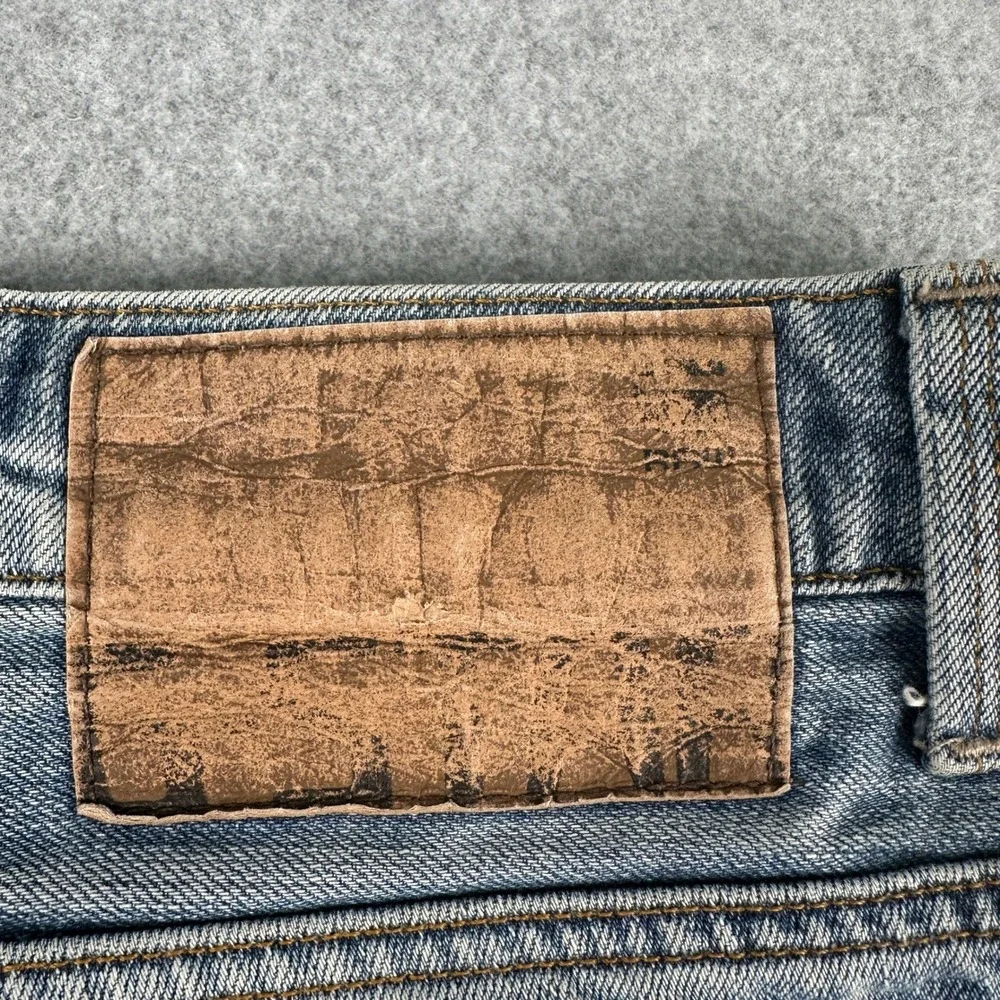G-Star Raw Jeans Mens Blue GS BAW-01‎ Straight Leg Button Fly Distressed Denim